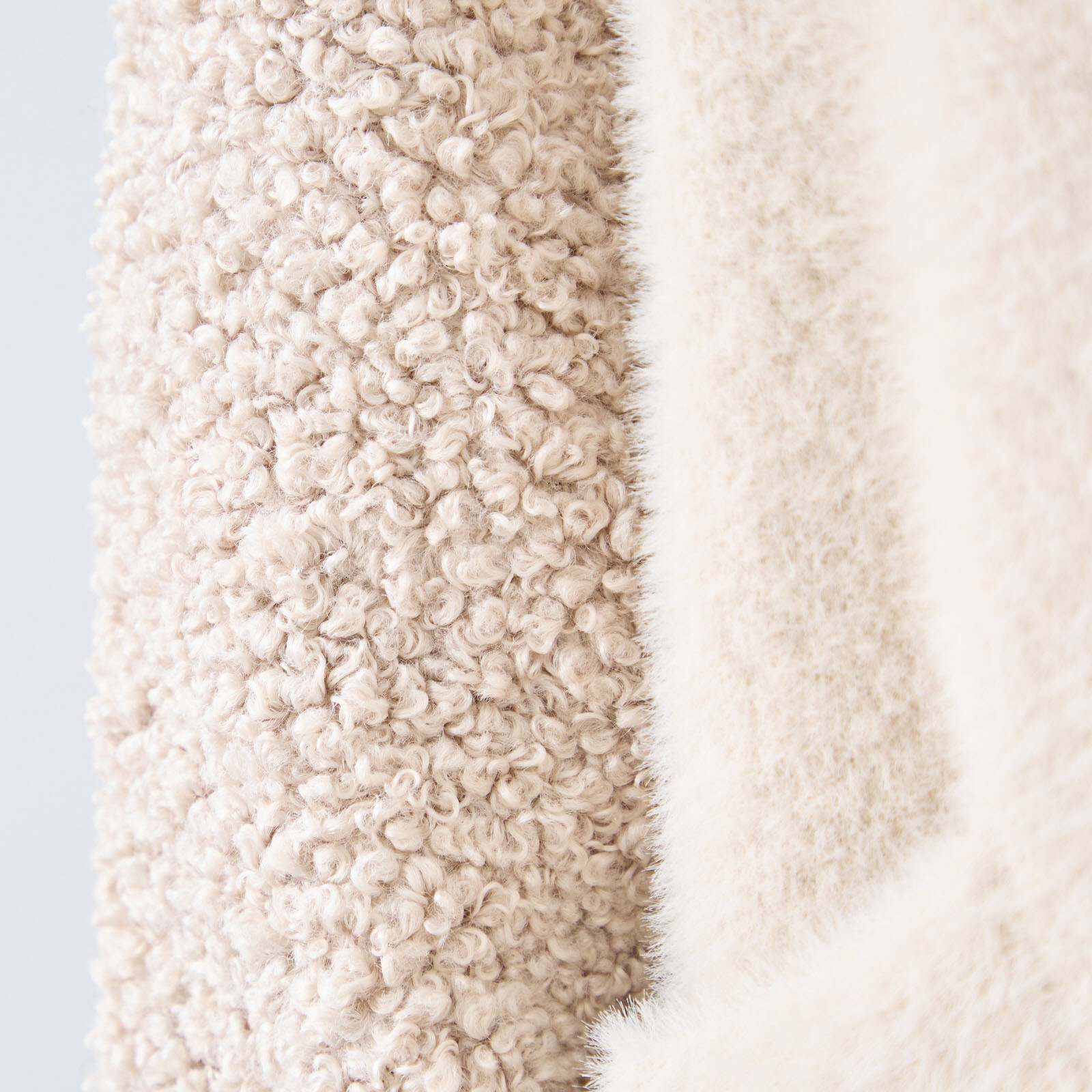 【レディース】ボア切替フード付ファーZIPジャケット