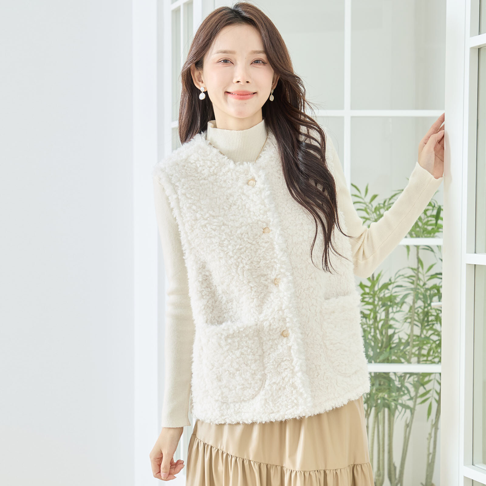 【レディース】ボアベスト