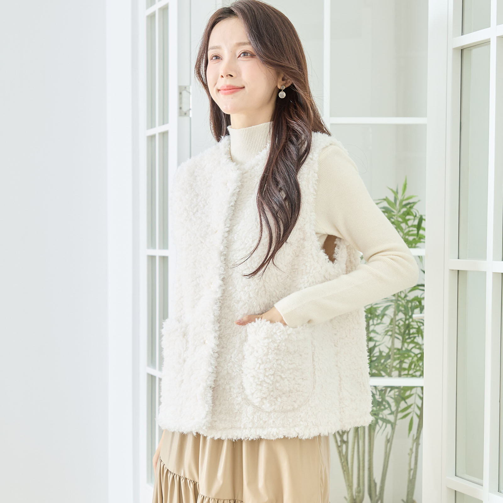 【レディース】ボアベスト