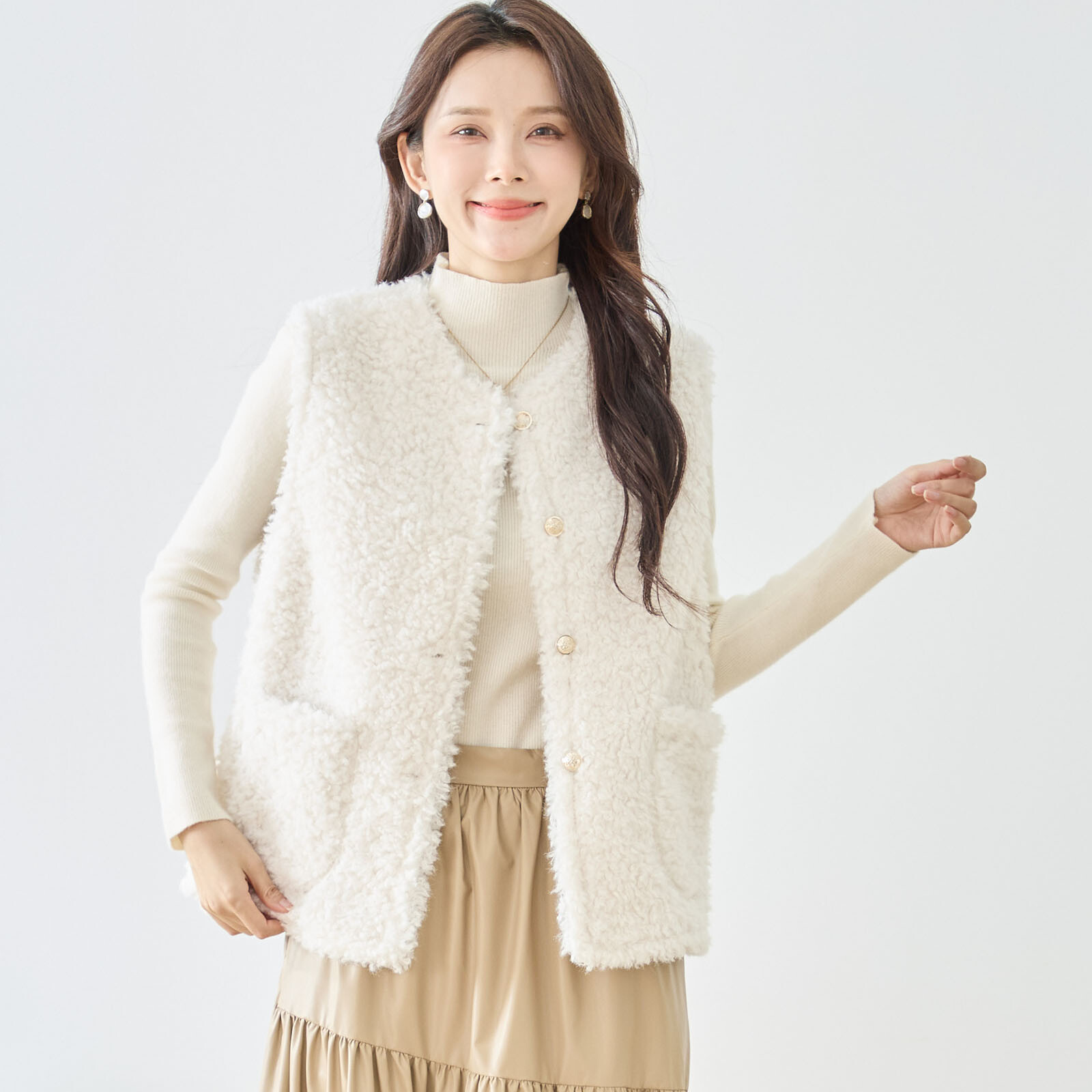 【レディース】ボアベスト