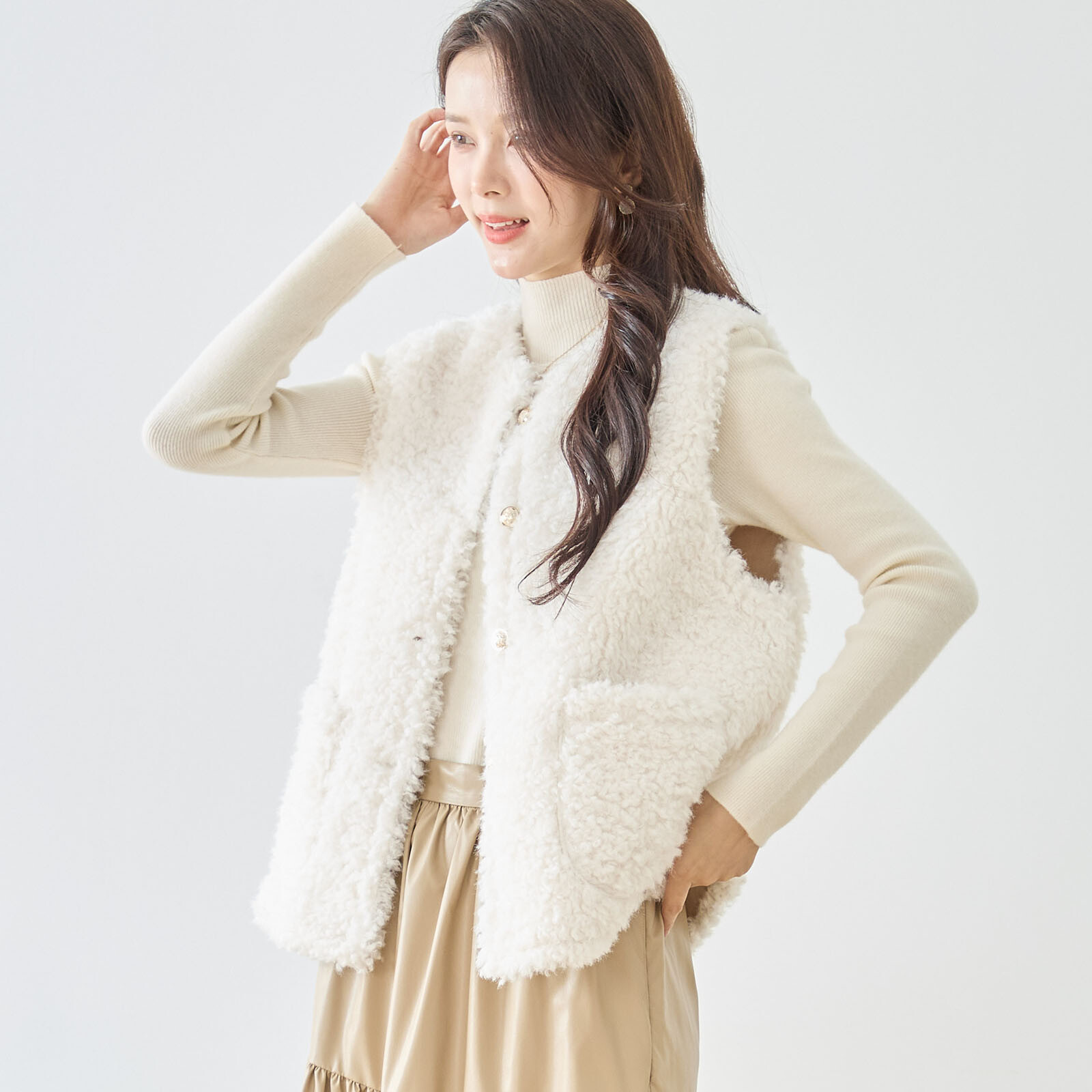 【レディース】ボアベスト