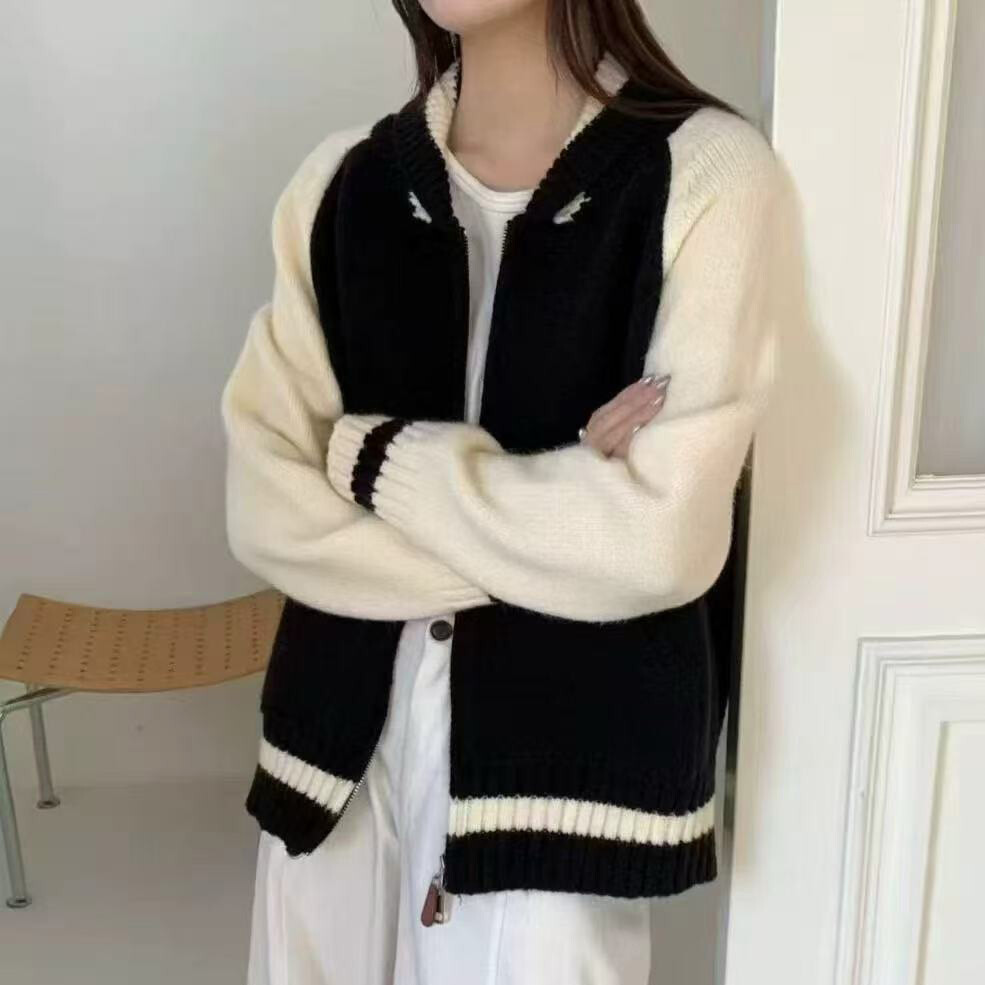 【レディース】背側切替Wジップニットブルゾン